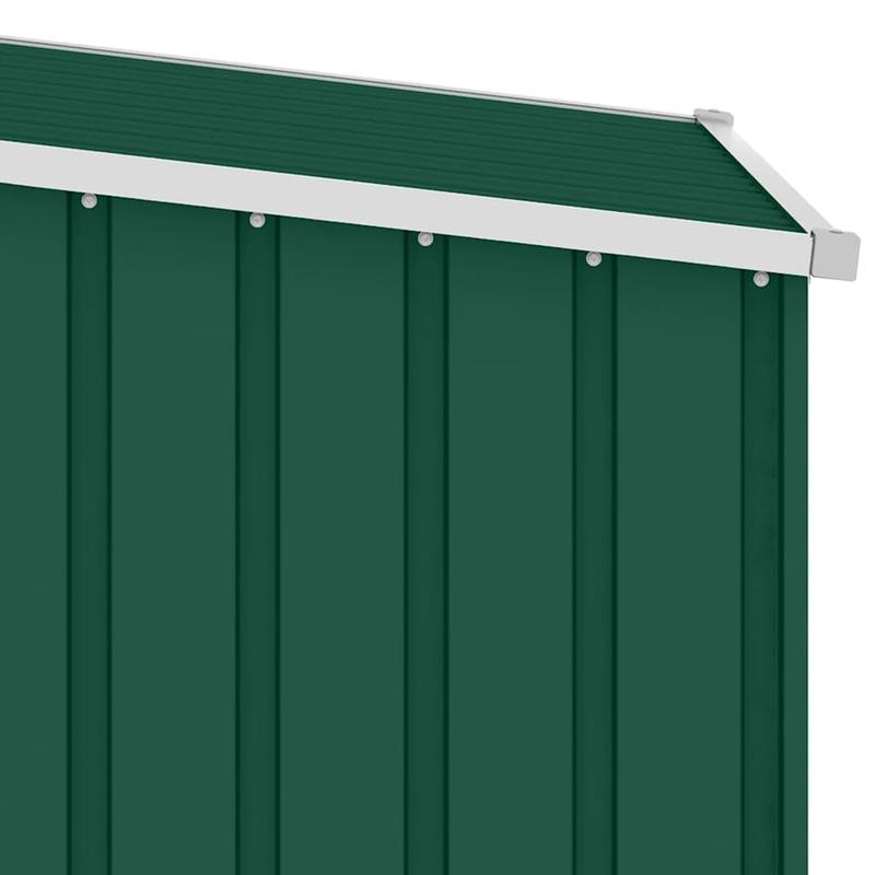 Tuinschuur Brandhoutopslag – Houtopslag Tuinhuis Schuur Houtberging – Groen – Gegalvaniseerd Staal – 245x98x159 cm – Weerbestendig & Ventilatie