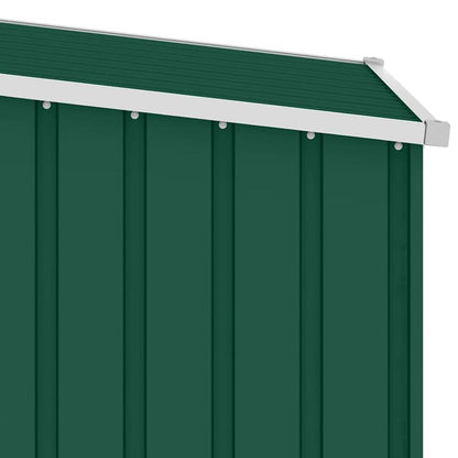 Tuinschuur Brandhoutopslag – Houtopslag Tuinhuis Schuur Houtberging – Groen – Gegalvaniseerd Staal – 245x98x159 cm – Weerbestendig & Ventilatie