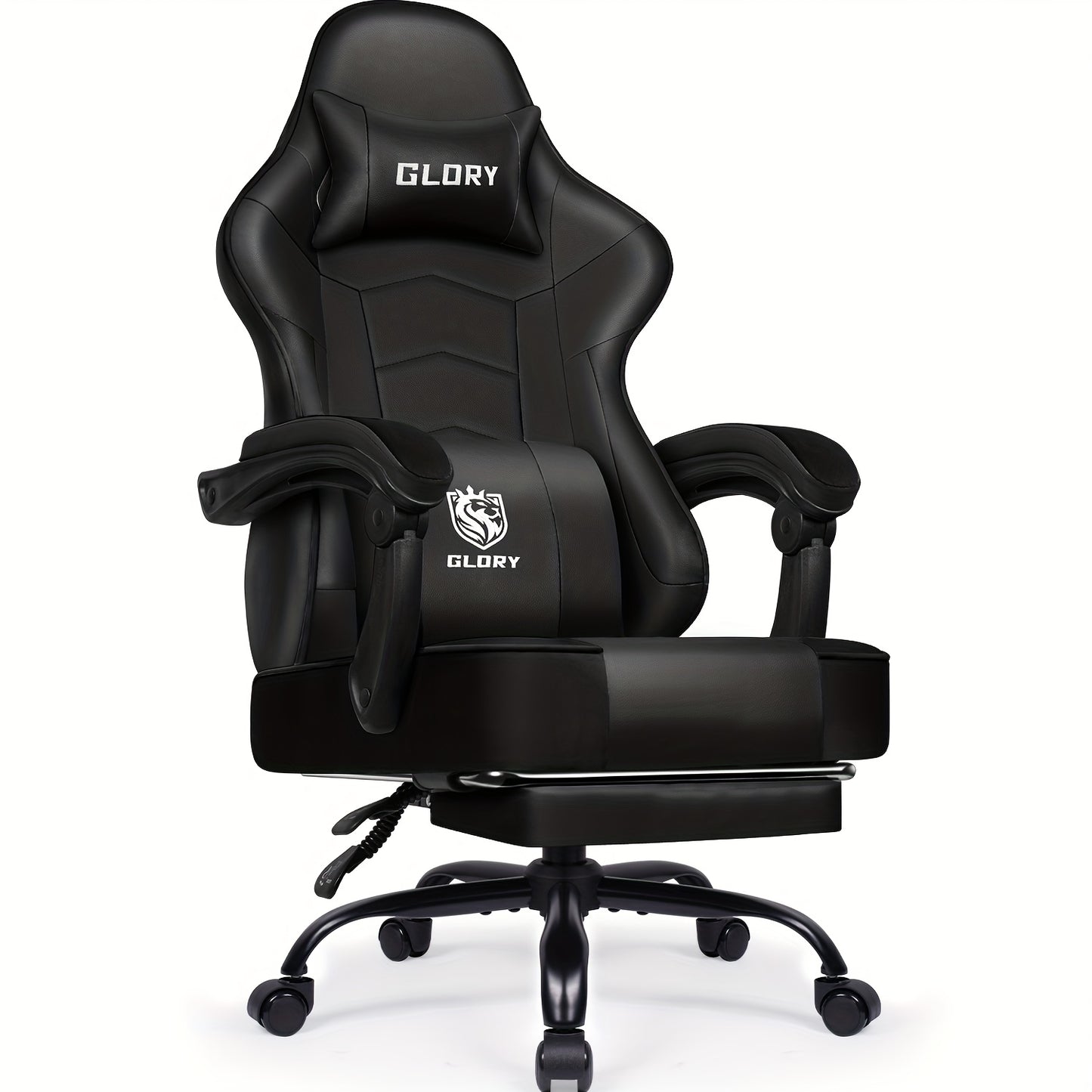 Gamingstoel – Gamestoel – Gaming Chair – Game Stoel – Ergonomische Bureaustoel – Verstelbare Lendensteun – 360° Draaibaar – Met Voetensteun – Max. 150 kg