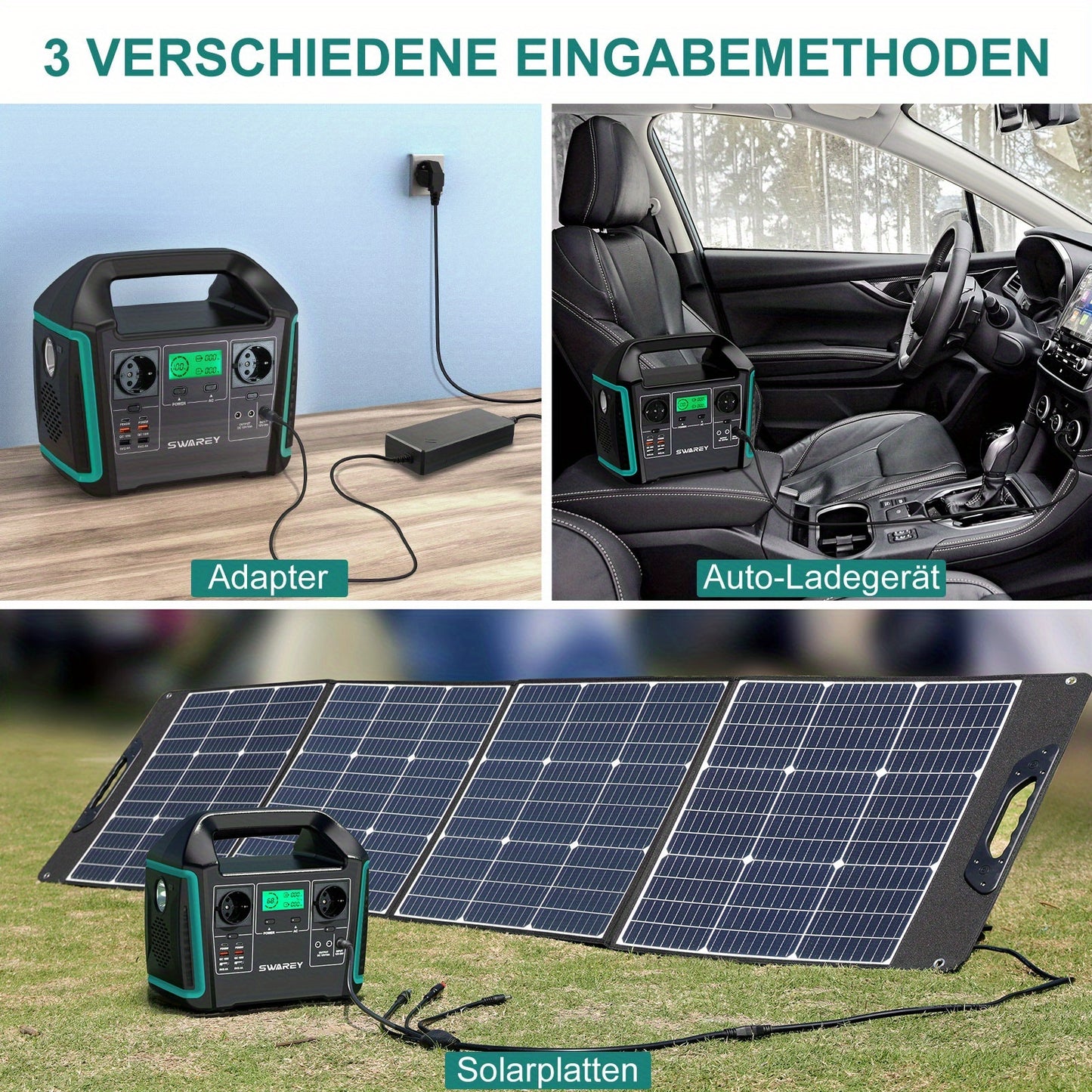 Draagbare Powerstation – Powerbank - Mobiele Accu – Noodstroom – Camping Generator – 725 Wh Batterij – 1000W Output - QUORE