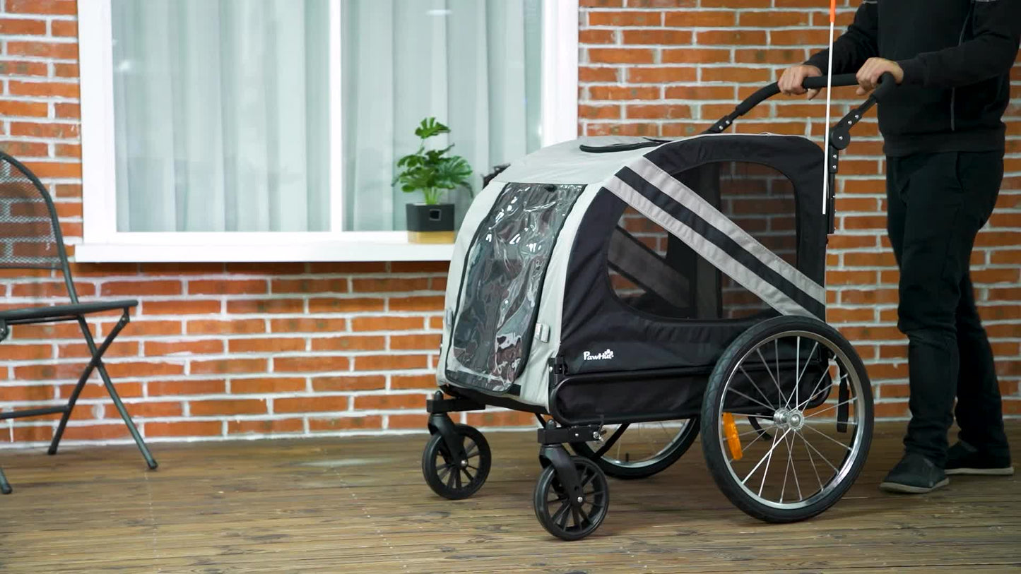 Fietsaanhanger Hond – Hondenfietskar – Hondenkar – Fietskar Huisdier – Hondenbuggy – 2-in-1 Design – Lichtgewicht Aluminium Frame