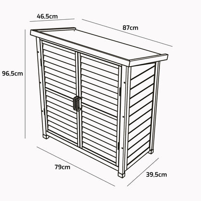 Tuinhuisje – Tuinschuur – Gereedschapsschuur – Buitenberging – Tuinkast – Massief Grenenhout – Compact 87x96,5x46,5 cm