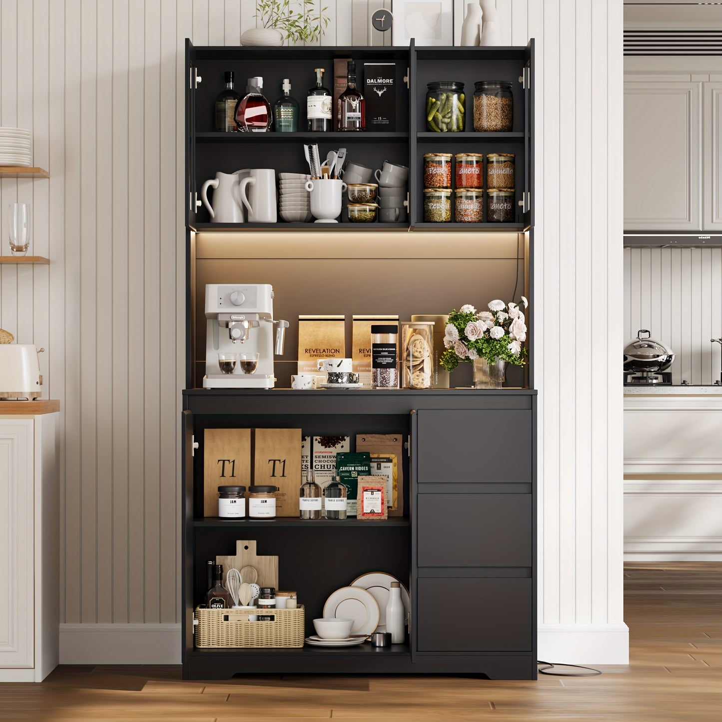 Dressoir – Ladekast – Opbergkast – Buffetkast – Keukenkast – 180x100x38,5 cm – Spaanplaat En Veiligheidsglas