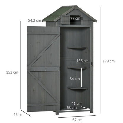 Tuinhuisje – Tuinkast – Tuinschuur – Berging – Gereedschapsschuur – Metalen Tuinkast – Gable Dak – Weerbestendig – 77x54,2x179 cm