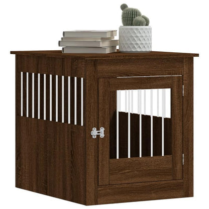 Hondenbench – Hondenkooi – Huisdier Bench – Dierenbench – Dierenkooi – Ruimtebesparend Design – Massief Hout Met Stalen Frame – Compact 64,5x80x71 cm – Modern Design – Voor Kleine Honden – Binnen en Buitengebruik