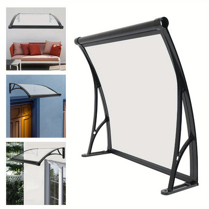Deurbescherming – Deurafdekking – Deurkap – Raamoverkapping – Afdak – Aluminium – 82cm Breed – Weerbestendig & UV-bestendig