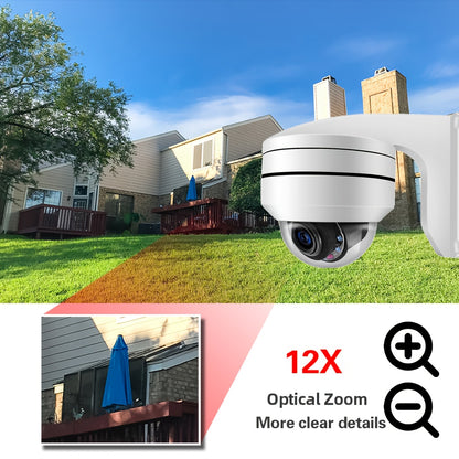 Beveiligingscamera – Camerabewaking – Buitencamera – Indoor Camera – IP Camera – 4K Ultra HD Resolutie – 12x Optische Zoom PTZ Met Nachtzicht