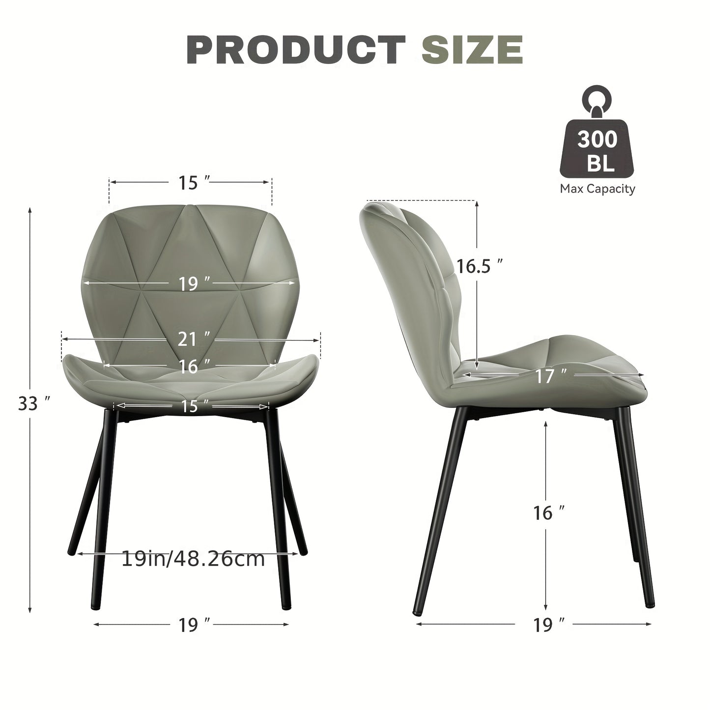 Eetkamerstoelen – Stoelen – Kuipstoelen – Barkrukken – Designstoelen – Set van 2 Mid-Century – Boucle Bekleding – Metalen Frame