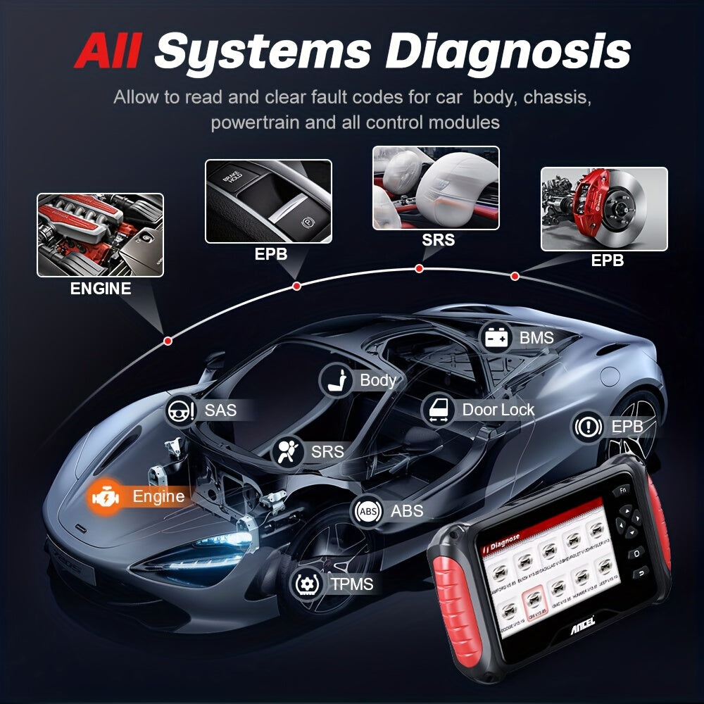 OBD2 Scanner – Auto Diagnosetool – Foutcode Lezer – Reset Gereedschap – Systeemdiagnose – USB Voeding Zonder Batterij – ABS Ontluchting & Olie Service Reset