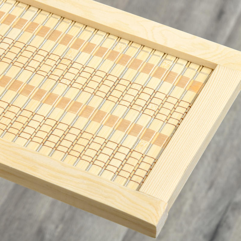 Kamerscherm – Roomdivider – Scheidingswand – Paravent – Kamerscheiding – Bamboe – 2 Planken – Opvouwbaar – Voetbeschermers – Natuurlijk Design