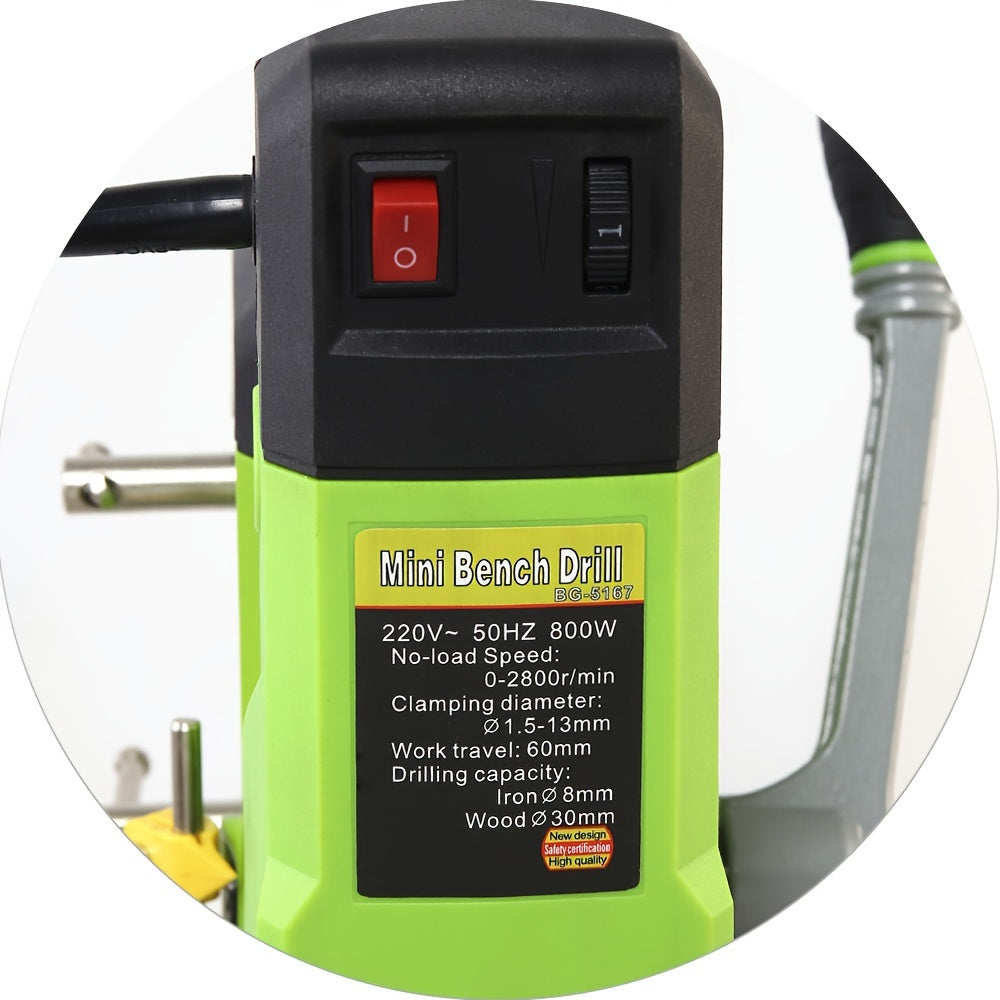 Boormachine – Tafelboormachine – Boorstandaard – Werkbankboormachine – Boorpers – 800W Motor – 6 Snelheden Instelbaar