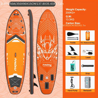 Paddleboard – SUP Board – Stand Up Paddle – Inflatable Board – Opblaasbaar Paddleboard – Cyber Oranje – Duurzaam PVC – Lichtgewicht Design