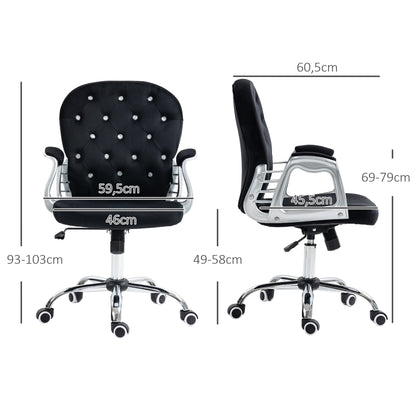 Bureaustoel – Ergonomische Stoel – Office Chair – Draaistoel – Bureau Stoel – Roze PU Bekleding – Verstelbare Hoogte 95-105 cm – Max 120 kg Belastbaar