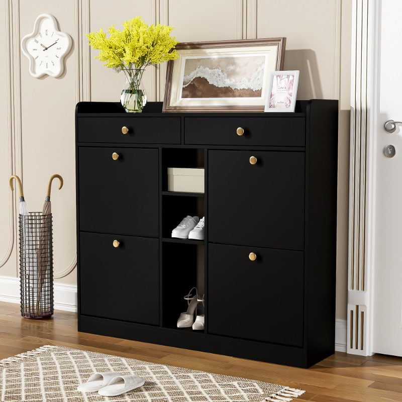 Schoenenkast – Schoenopberger – Schoenencabinet – Schoenenrek – Opbergkast – Metaal Frame – Ruimtebesparend Ontwerp 110x26x100cm