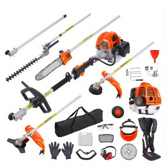6-In-1 Benzine Tuintool – Tuinset – Multitool – Snoeier – Trimmer – 52cc Motor – Sterk Legeringsstaal Mes