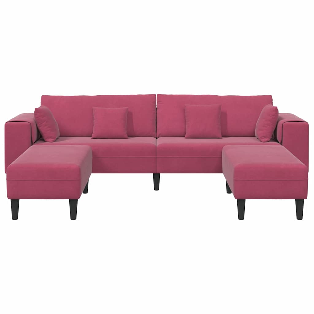 Velvet Bank – Fluwelen Sofa – Zitbank – Loungebank – Slaapbank – Zacht Fluweel – Stevig Houten Frame – Turquoise Zonder Ottoman