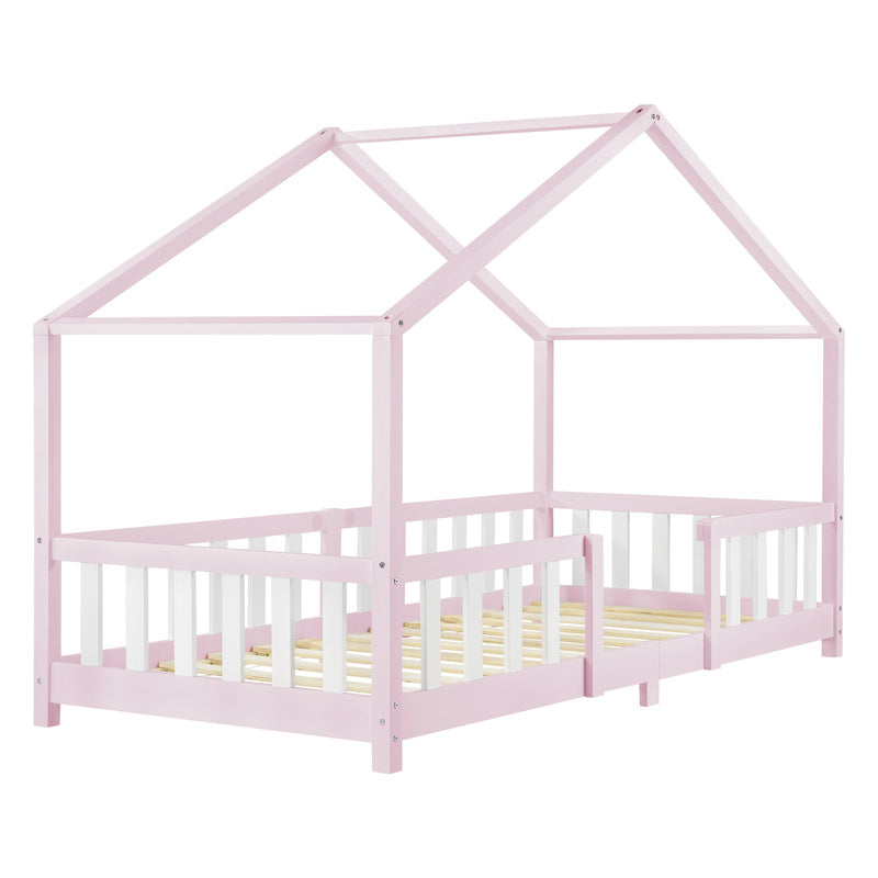 Kinderbed – Kinderbedden – Bedhuisje – Kinderbed Frame – Kinderbed 120x200cm – Valbeveiliging – Massief Dennenhout