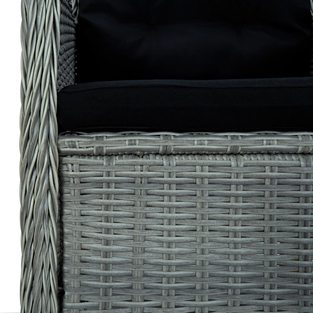 Tuinset – Buitenset – Tuinmeubilair – Eetset – Loungeset – Weerbestendig PE-Rattan – Acaciahouten Poten