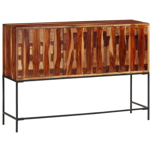 Modern Acacia Wood Sideboard - 110x28x76cm, Removable & Durable Floor-Standing Unit with Open-Top Design, Mixed Color Finish for Living Room, Bedroom, Office, Versatile Furniture, Contemporary Decor, Durable Construction, Minimalist Decor, Highquality Bui
