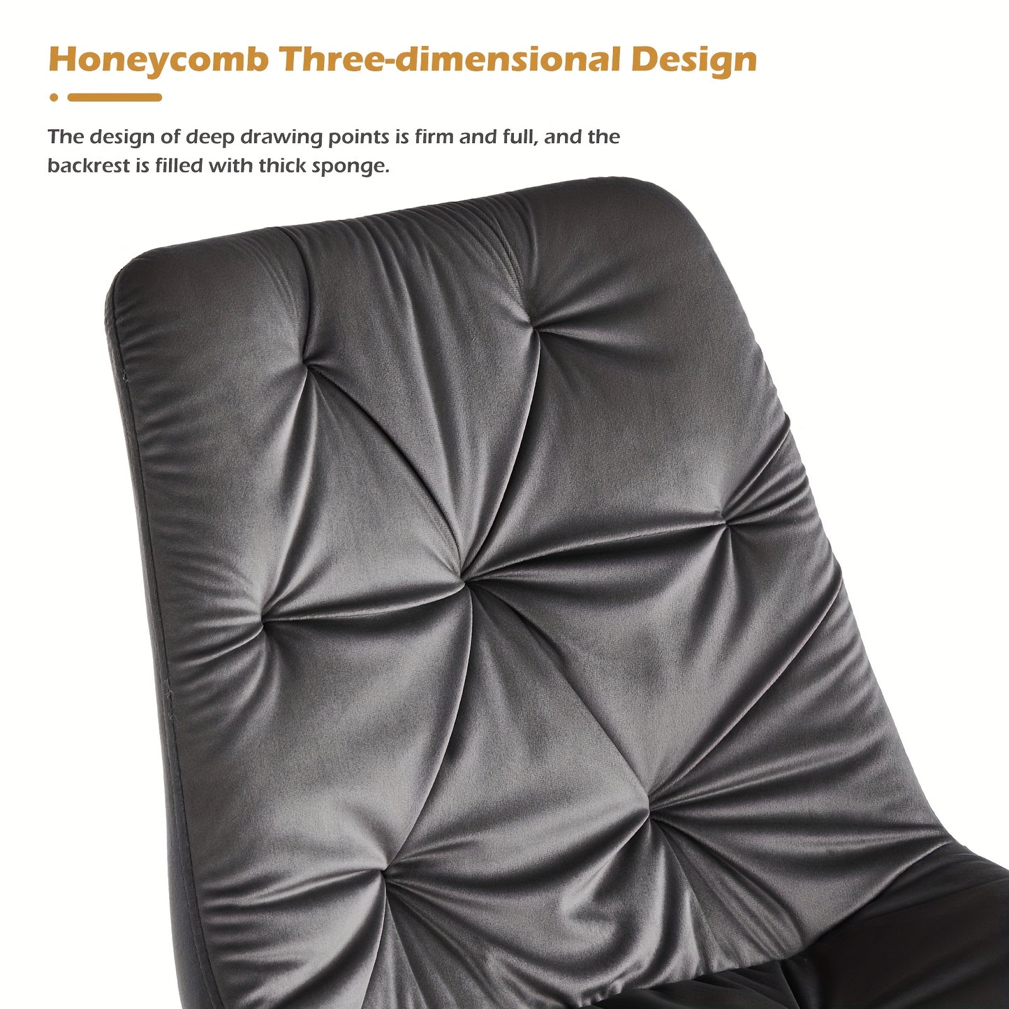 Velvet Draaistoel – Eetkamerstoel – Bureaustoel – Stoel Zonder Armleuning – Draaibare Stoel – Set Van 2 – 360° Draaibaar – Bezaaid Met Comfortabel Memory Foam