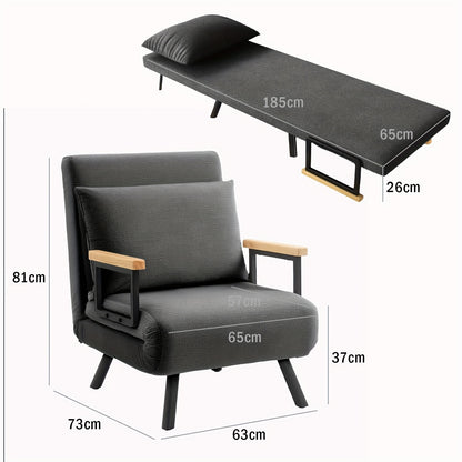 Loungestoel – Fauteuil – Relaxstoel – Zitzak – Stoel – Grijs – Memory Foam – Houten Frame