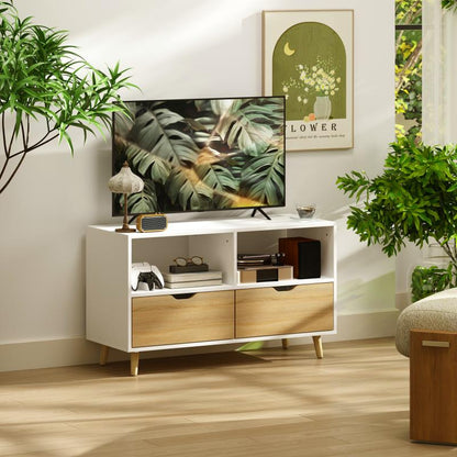 Tv-meubel – TV-kast – Lowboard – Entertainmentmeubel – Mediameubel – Wit – Modern Design – 99 cm Breed