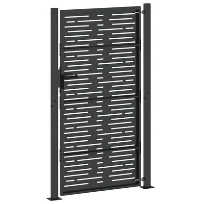 Stalen Poort – Tuinpoort – Toegangsdeur – Veiligheidshek – Sierhek – 1105 x 200 cm – Gepoedercoat Staal – Deadbolt Slot