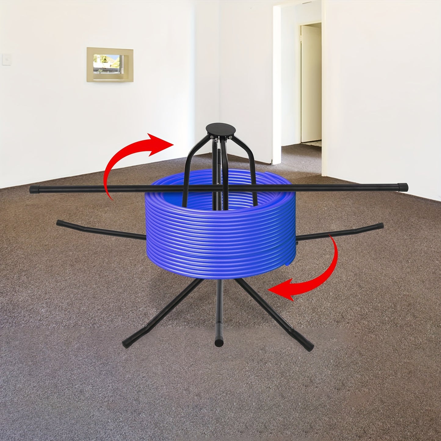 Pijpenontroller – Pijpenuitroller – Leidingspoelhouder – Buizenafroller – PEX Pijp Dispenser – Inklapbaar Ontwerp – Max Draagkracht 200 kg