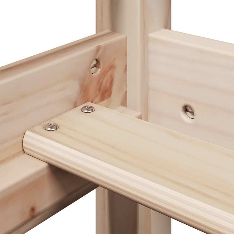 Bedframe – Ledikant – Eenpersoonsbed – Slaapkader – Houten Bed – Massief Dennenhout – Afmeting 80x200 cm – Eenvoudig te Monteren