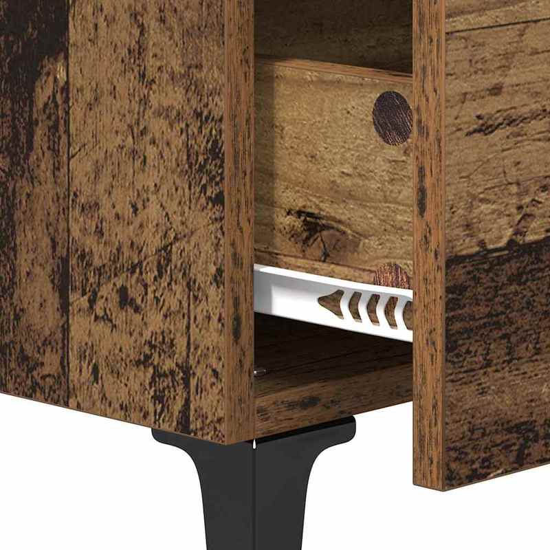 High-quality Nachtkastje 2pcs Oud hout 40 x 35 x 47.5cm Bewerkt hout, Bedroom Furniture, Classic Design, Handcrafted Wood, Apartment Living