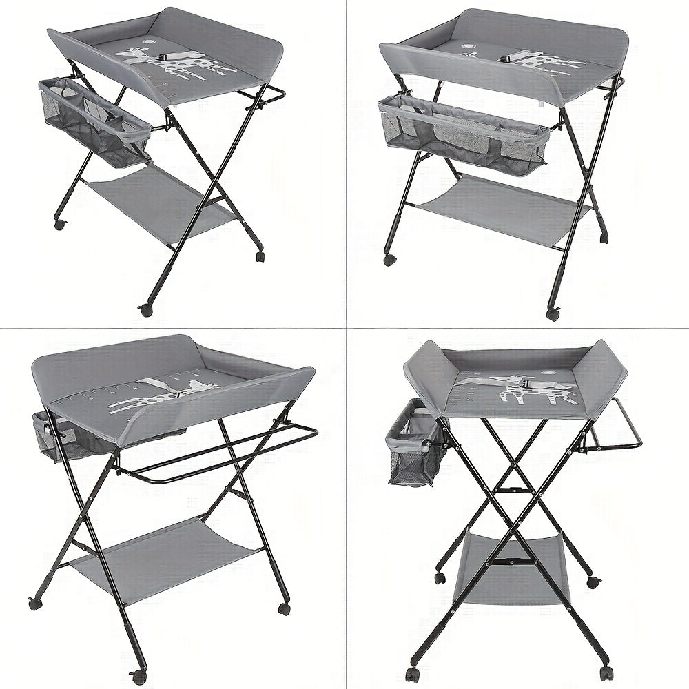 Hondenmand – Hondenbed – Dierenmand – Huisdierbed – Verzorgingstafel – Inklapbaar Met Wielen – Verstelbare Hoogte – Stevig Oxford Stof – Groot Formaat 66x80cm - Grijs