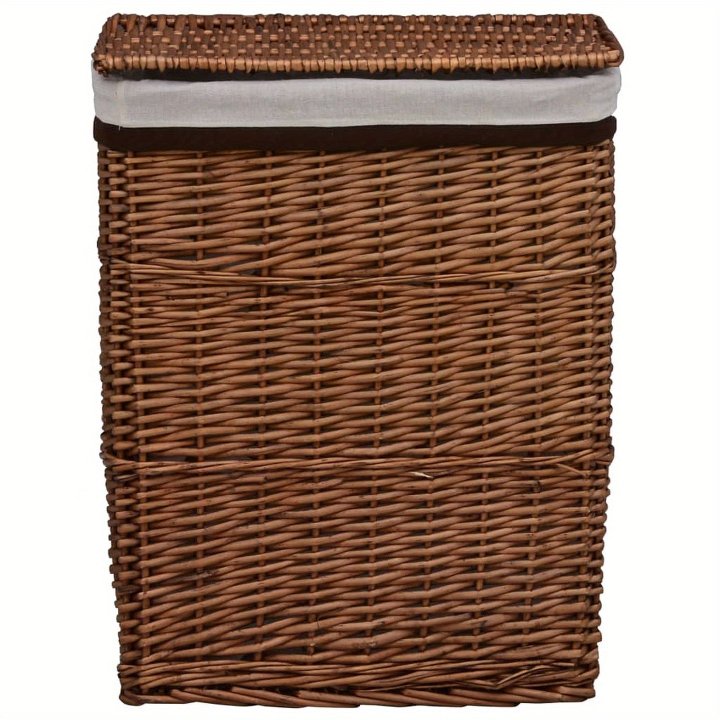 Boodschappenmand – Wasmand – Opbergmand – Mand Van Willow – Bruin – Duurzaam Kunsthout – Ruime Open Opbergruimte
