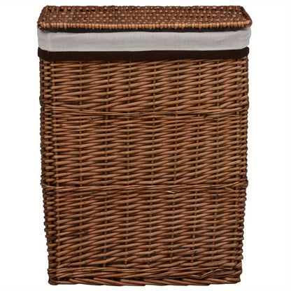 Boodschappenmand – Wasmand – Opbergmand – Mand Van Willow – Bruin – Duurzaam Kunsthout – Ruime Open Opbergruimte