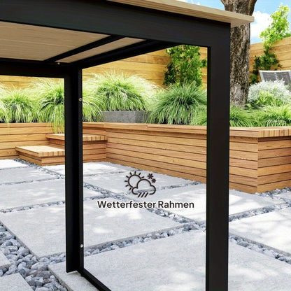 Tuintafel – Buitentafel – Balkon Tafel – Terrastafel – Tuinmeubel – Verstelbare Hoogte – Weerbestendig IJzeren Frame – 175x78 cm – 6 Persoons