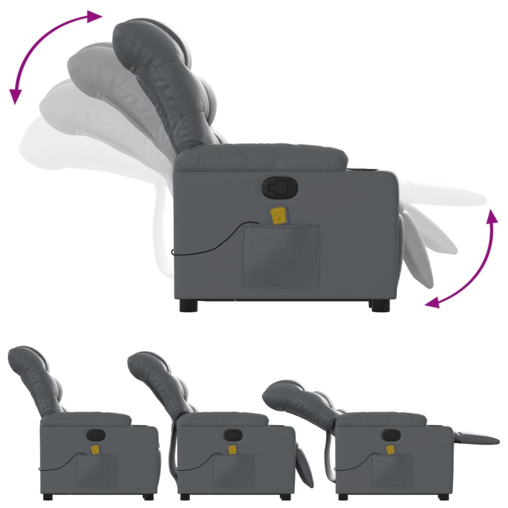 Sta-op Stoel Elektrisch – Verstelbare Fauteuil – Relaxstoel – Elektrische Relaxfauteuil – Stoel Met Sta-op Functie – Kunstleer Bekleding – Tot 135 Graden Verstelbaar