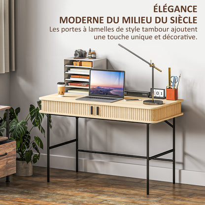 Bureau – Schrijftafel – Computertafel – Werkplek – Computerbureau – Scandinavisch Design – 120x60x76,5 cm – MDF Met Stalen Frame