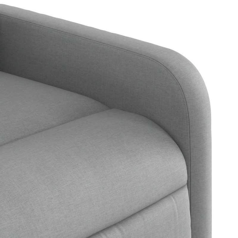 Loungebank – Fauteuil – Lounge Stoel – Relaxstoel – Zitzak – Lichtgrijs – Stevig MDF Frame – Handmatig Verstelbare Rugleuning