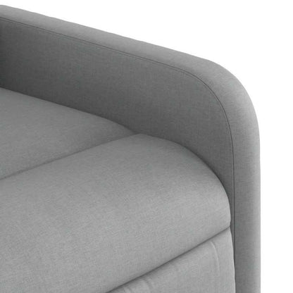 Loungebank – Fauteuil – Lounge Stoel – Relaxstoel – Zitzak – Lichtgrijs – Stevig MDF Frame – Handmatig Verstelbare Rugleuning