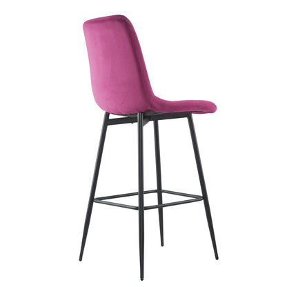 Velvet Fauteuils – Fluwelen Stoelen – Relaxfauteuils – Zithoeken – Loungestoelen – Set Van 2 – Zwarte Houten Structuur – Comfortabele Rugleuning Met Voetensteun – Bordeaux