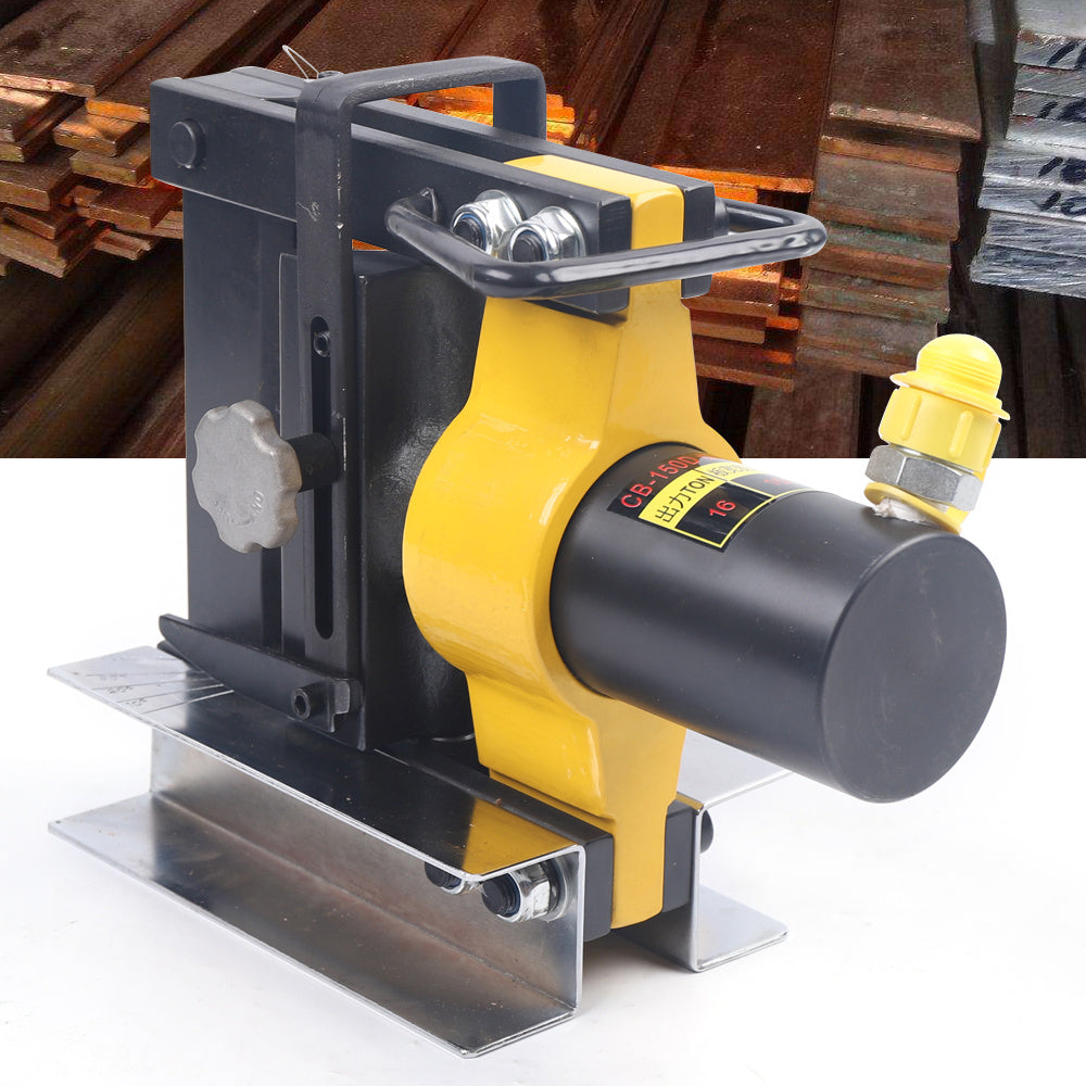 Heavy-Duty Hydraulic Bending Machine with 3-Position Bending Dies (45°/90°/135°) - 2.54cm Max Bend Diameter, 8-Ton Capacity, Steel & Cast Iron Construction, Hydraulic Power System for Copper/Busbar/Aluminum/Steel Bending -