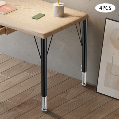 Verstelbare Tafelpoten – Tafelpoten Met Verstelbare Hoogte – Meubelpoten – Bureau Poten – Eettafel Poten – Zwarte Metalen Constructie – Verstelbaar 44,5-73,5 cm – Antislip Rubber Voetjes – Stevig Tot 300 kg