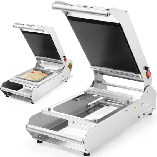 Tray- en Cupsealer – Traysealer – Foliesluiter – Verpakkingsmachine – Sealmachine – Roestvrij Staal 18/10 – 700 W Verzegeling Met Temperatuurregelaar