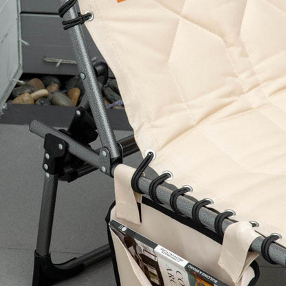 Opvouwbare Tuinstoel – Klapstoel – Loungestoel – Buitenkamerstoel – Balkonstoel – Verstelbare Rugleuning – Metalen Frame