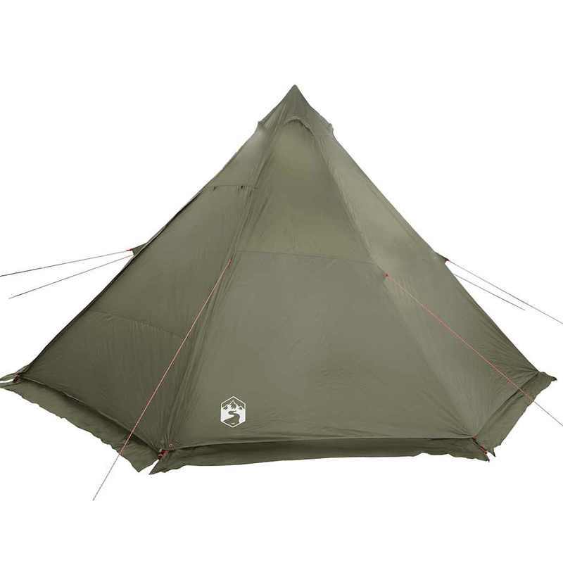 6-Person Tipi Tent High Quality Olive Green - Lightweight Easy Setup Camping Tent with Zippered Doors & Ventilation, Spacious Outdoor Shelter for Family Camping, Hiking, Picnics, Campers Accessories