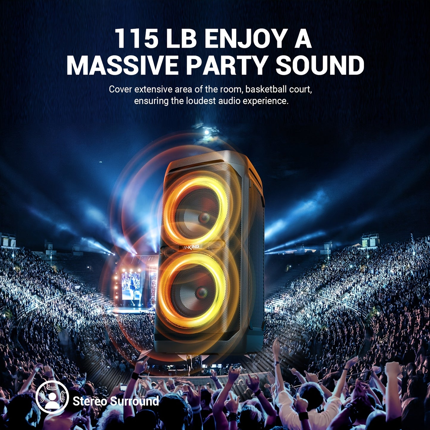 Bluetooth Speaker – Draadloze Speaker – Party Speaker – Boombox – Portable Speaker – 240W Max Vermogen – Waterbestendig IPX6 Met RGB Verlichting