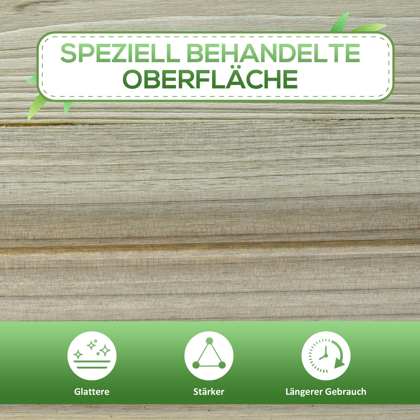 Verhoogde Plantenbak – Houten Tuinbak – Plantentafel – Bloemenbak – Groentebak – Stevige Constructie – Drainage Gaten – 91x51x76 cm – Groene Kleur