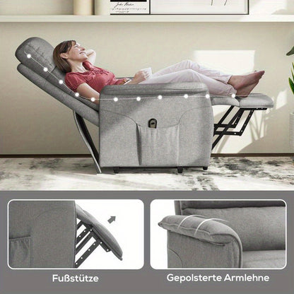 Ergonomic Recliner Chair with Stand Assist, 120kg Weight Capacity, 66 x 90 x 96cm, Leisure Chair for Living Room, Bedroom, Dining Room, Hallway, Balcony - Multifunctional Comfortable Seating, Perfect Home Decor