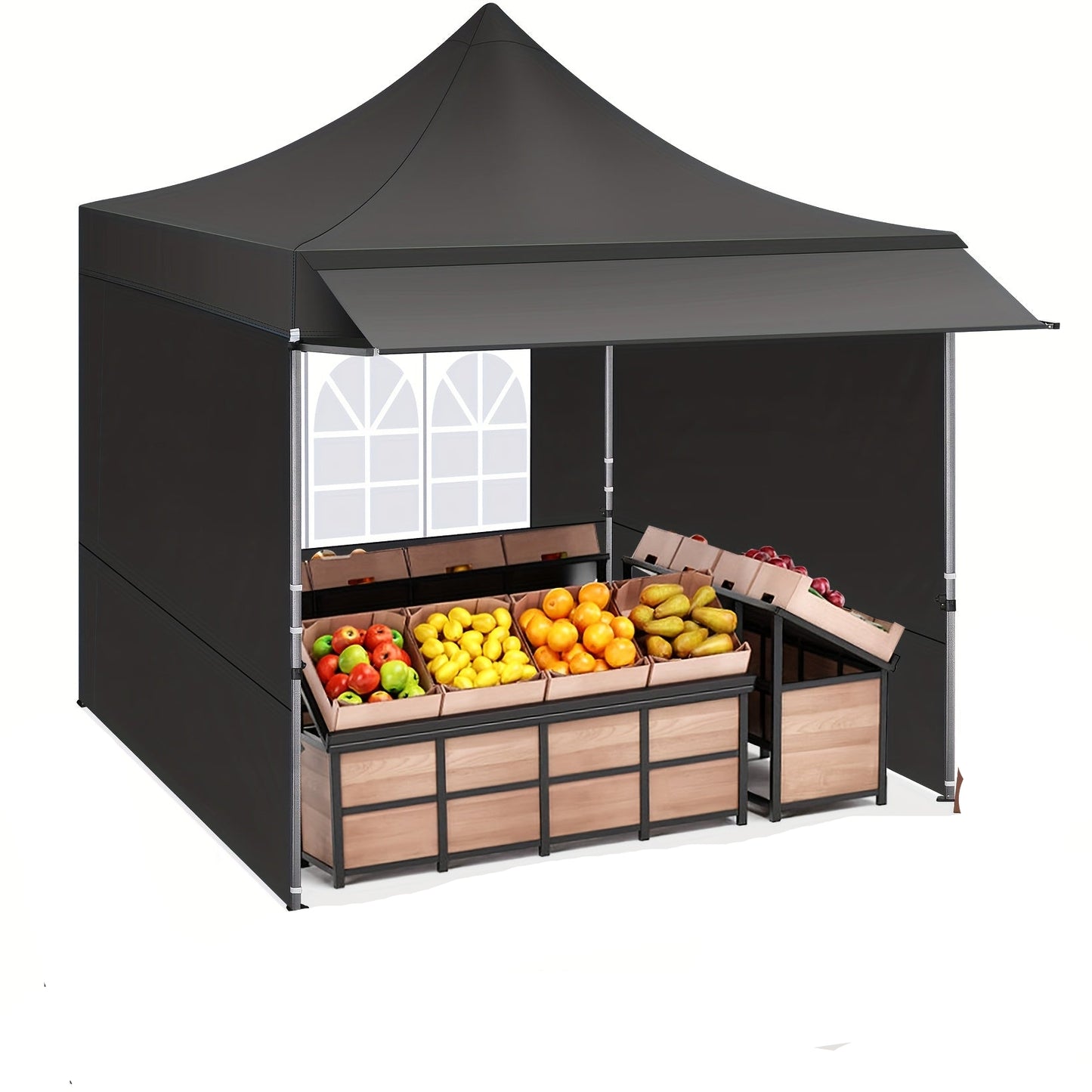 Feesttent – Partytent – Pop-up Tent – Paviljoen – Vouwtent – 3.05x3.05 m – 3 Afneembare Zijwanden – Verstelbare Hoogte – Draagtas