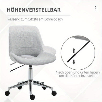 Heavy-Duty Adjustable Office Chair with 360° Swivel & Height Adjustment - Ergonomic Lumbar Support, 109.77 KG Weight Capacity, Heavy-Duty Metal Frame Computer Desk Chair, Gray Rolling Computer/Gaming Chair for & Office (No W