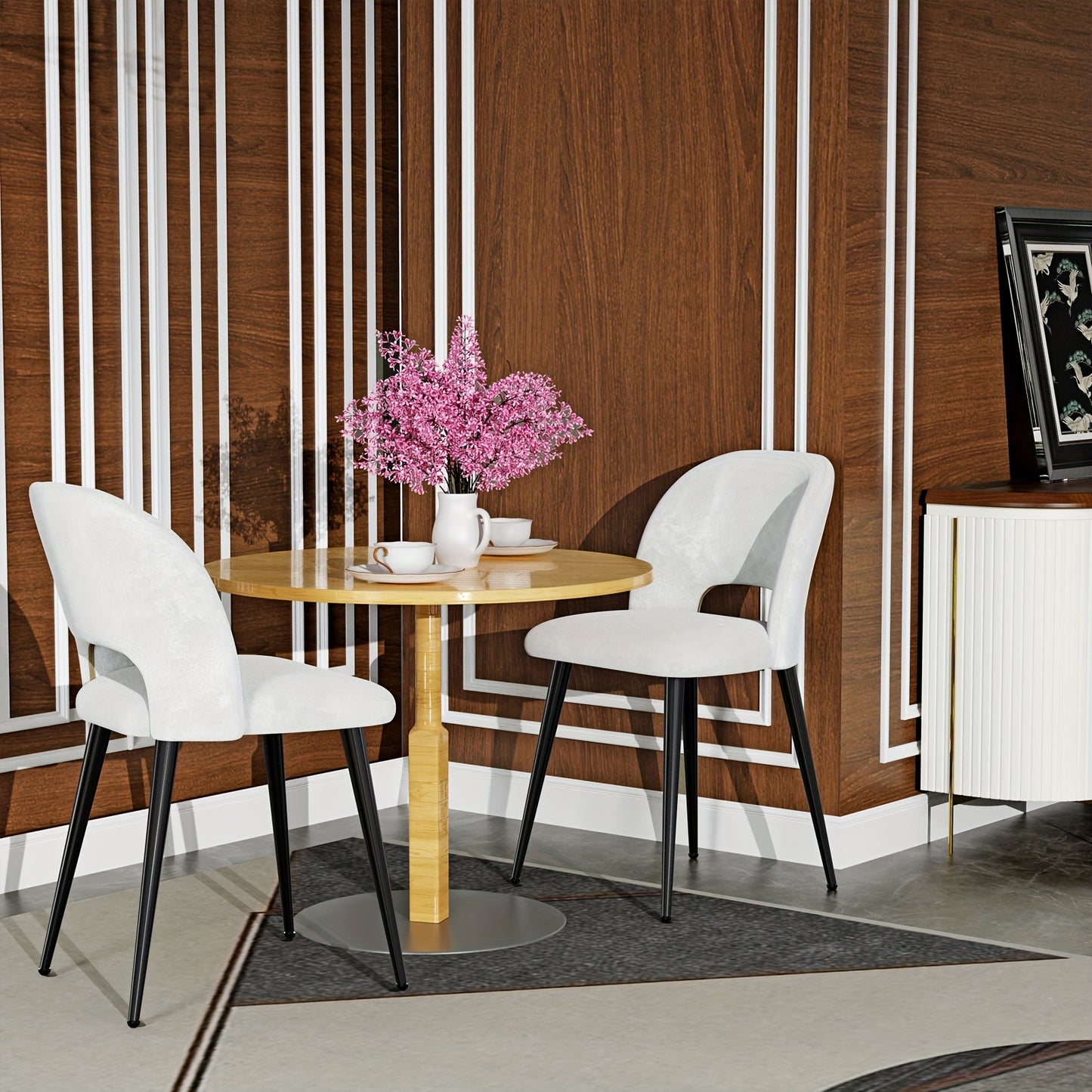 Velvet Stoelen – Banquet Stoelen – Bruiloft Stoelen – Evenement Stoelen – Comfortabele Stoelen – Set Van 2 – Ergonomische Split Rugleuning – Stevig Metalen Frame
